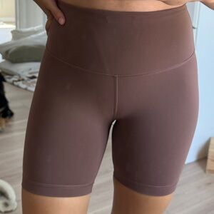 Brown biker shorts Lululemon size 4